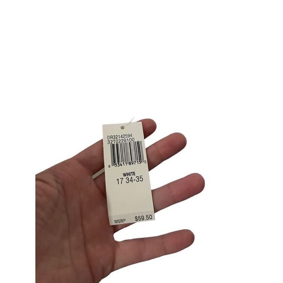 NEW Kenneth Cole Reaction White Professional Button Up Shirt Size 17 34/35 XL - Picture 3 of 9